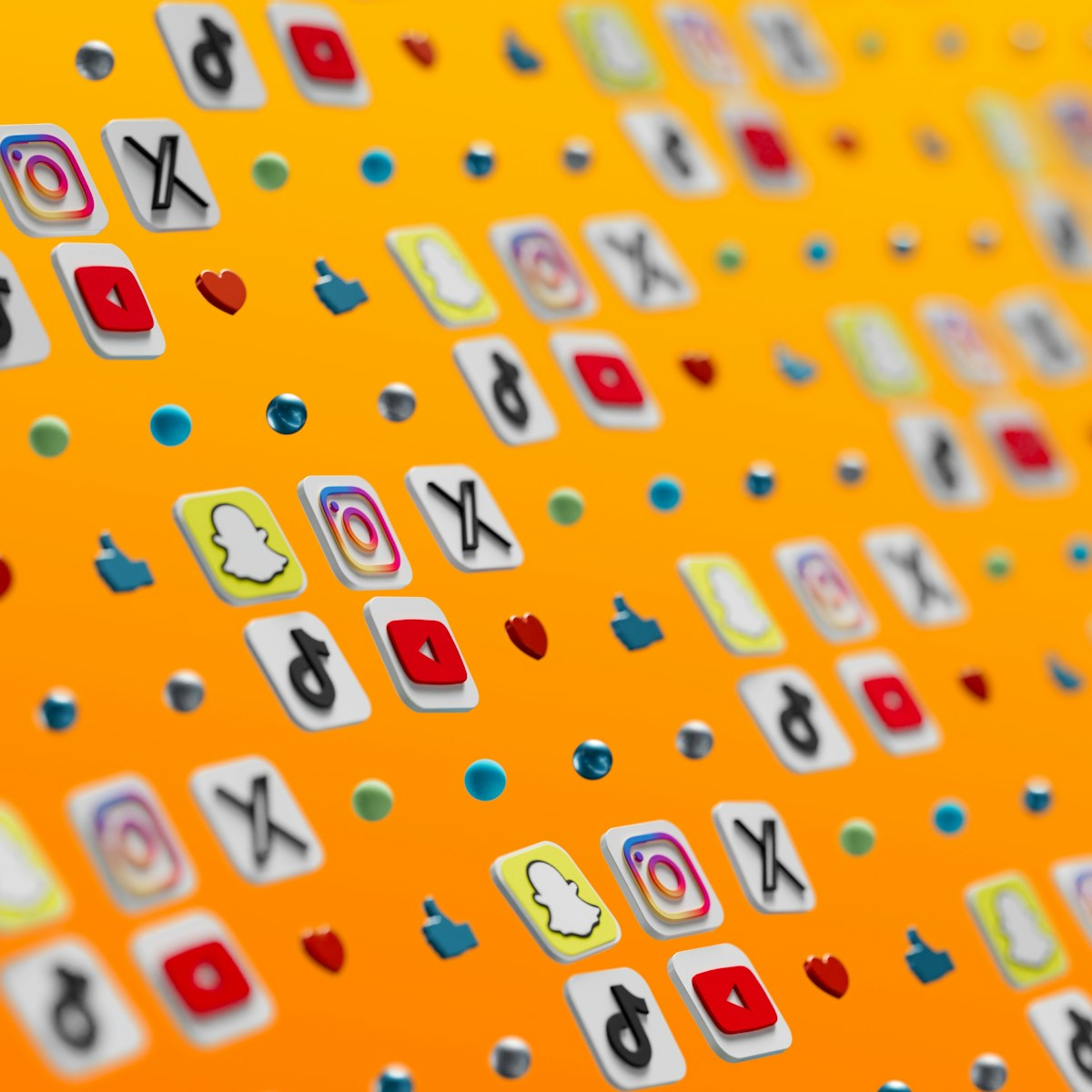 a close up of a number of stickers on a yellow background