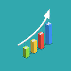 graph, arrow, 3d