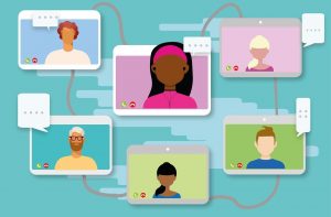 video conference, online meeting, computer