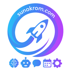 Sunokrom logo with icons